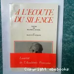 A L'ECOUTE DU SILENCE Textes de Maurice Zundel vignette